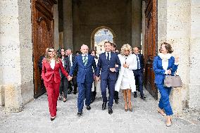 Brazil's President Official Welcoming Ceremony at The Hotel Des Invalides in Paris