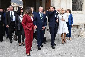 Brazil's President Official Welcoming Ceremony at The Hotel Des Invalides in Paris