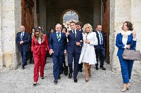 Brazil's President Official Welcoming Ceremony at The Hotel Des Invalides in Paris