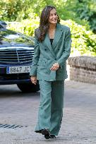 Queen Letizia Attends Meeting with the Board of the Student Residence - Madrid