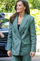 Queen Letizia Attends Meeting with the Board of the Student Residence - Madrid