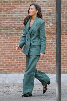 Queen Letizia Attends Meeting with the Board of the Student Residence - Madrid