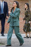 Queen Letizia Attends Meeting with the Board of the Student Residence - Madrid
