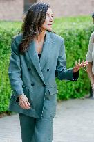 Queen Letizia Attends Meeting with the Board of the Student Residence - Madrid