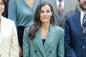 Queen Letizia Attends Meeting with the Board of the Student Residence - Madrid