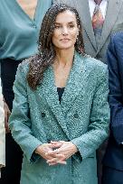 Queen Letizia Attends Meeting with the Board of the Student Residence - Madrid