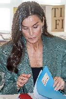 Queen Letizia Attends Meeting with the Board of the Student Residence - Madrid