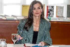Queen Letizia Attends Meeting with the Board of the Student Residence - Madrid