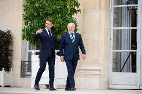 Macron And Lula At The Elysee Palace - Paris