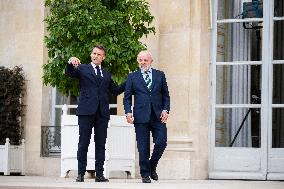 Macron And Lula At The Elysee Palace - Paris