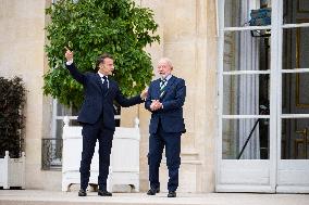Macron And Lula At The Elysee Palace - Paris