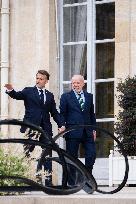 Macron And Lula At The Elysee Palace - Paris