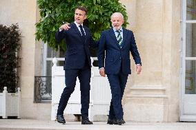 Macron And Lula At The Elysee Palace - Paris