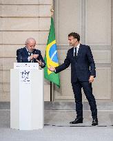 Macron And Lula Press Conference - Paris