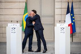 Macron And Lula Press Conference - Paris