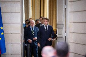 Macron And Lula Press Conference - Paris
