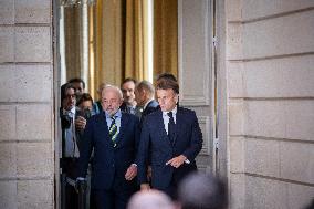 Macron And Lula Press Conference - Paris
