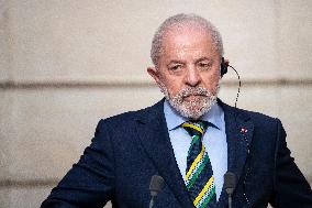 Macron And Lula Press Conference - Paris