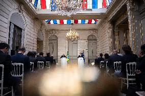 Macron And Lula Press Conference - Paris