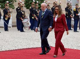 Macron Welcomes Lula At Elysse - Paris