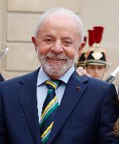 Macron Welcomes Lula At Elysse - Paris