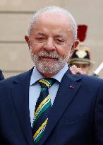 Macron Welcomes Lula At Elysse - Paris