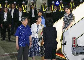Imperial family returns home from Okinawa
