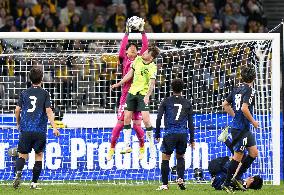 Football: World Cup qualifier between Japan and Australia