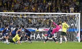 Football: World Cup qualifier between Japan and Australia