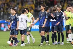 Football: World Cup qualifier between Japan and Australia