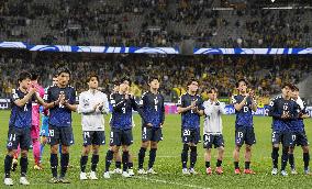 Football: World Cup qualifier between Japan and Australia