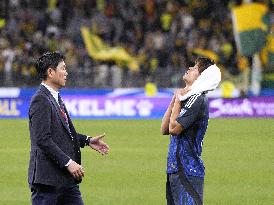 Football: World Cup qualifier between Japan and Australia