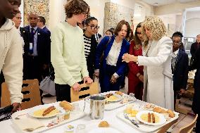 Brigitte Macron and Rosangela Lula da Silva Visit Cite Scolaire Montaigne - Paris