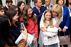 Brigitte Macron and Rosangela Lula da Silva Visit Cite Scolaire Montaigne - Paris