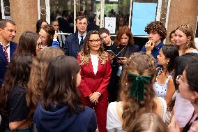 Brigitte Macron and Rosangela Lula da Silva Visit Cite Scolaire Montaigne - Paris