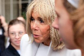 Brigitte Macron and Rosangela Lula da Silva Visit Cite Scolaire Montaigne - Paris
