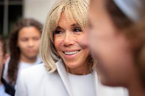 Brigitte Macron and Rosangela Lula da Silva Visit Cite Scolaire Montaigne - Paris