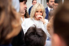 Brigitte Macron and Rosangela Lula da Silva Visit Cite Scolaire Montaigne - Paris