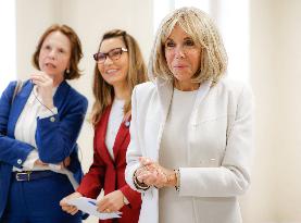 Brigitte Macron and Rosangela Lula da Silva Visit Cite Scolaire Montaigne - Paris