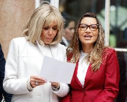 Brigitte Macron and Rosangela Lula da Silva Visit Cite Scolaire Montaigne - Paris
