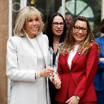 Brigitte Macron and Rosangela Lula da Silva Visit Cite Scolaire Montaigne - Paris