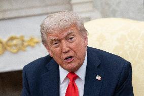 President Donald J Trump meets with Chancellor of Germany Friedrich Merz
