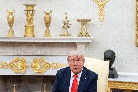 President Donald J Trump meets with Chancellor of Germany Friedrich Merz