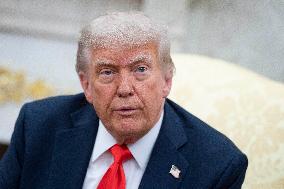 President Donald J Trump meets with Chancellor of Germany Friedrich Merz