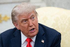 President Donald J Trump meets with Chancellor of Germany Friedrich Merz