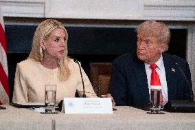 President Donald J Trump participates in a Roundtable Discussion with members of the Fraternal Order of Police