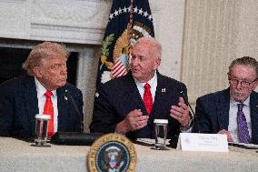President Donald J Trump participates in a Roundtable Discussion with members of the Fraternal Order of Police