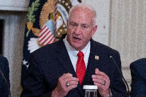President Donald J Trump participates in a Roundtable Discussion with members of the Fraternal Order of Police