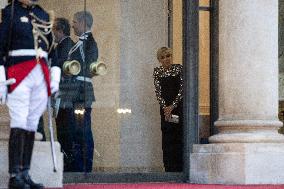 Emmanuel Macron welcomes Luiz Inacio Lula da Silva for a State diner at the Elysee - Paris