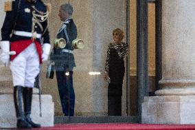 Emmanuel Macron welcomes Luiz Inacio Lula da Silva for a State diner at the Elysee - Paris